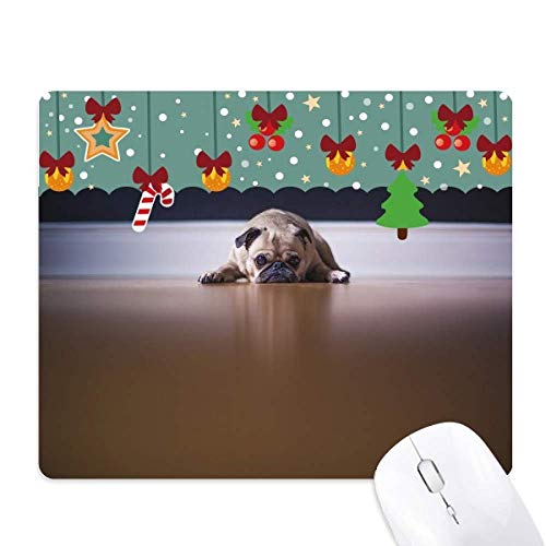 Tapis de souris en caoutchouc résistant avec motif chien élégant