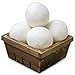 Snugpad-4pack Wool Dryer Balls, White, 3 inches