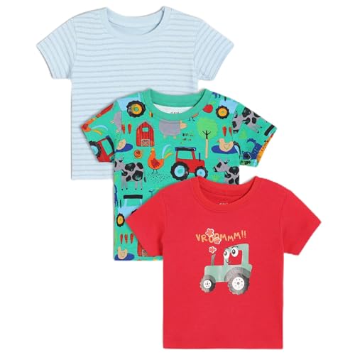 Image of miniklub Boys 3 Printed Applique T-Shirt