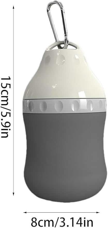 Image of Cawypety Dog Water Bottle for On The Go - Portable Pet Water Bottle for Dog Cat Outdoor Walking Hiking Travel (Grey., 400ml)