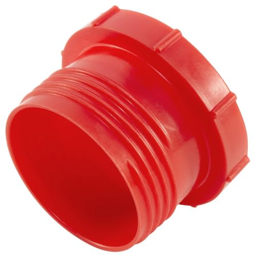 Caplugs PDE-4 PDE Series – Plastic Threaded Plug for Flareless Tube and Nut Assemblies, 1000 Pack, Red LD-PE, Thread Size 7/16