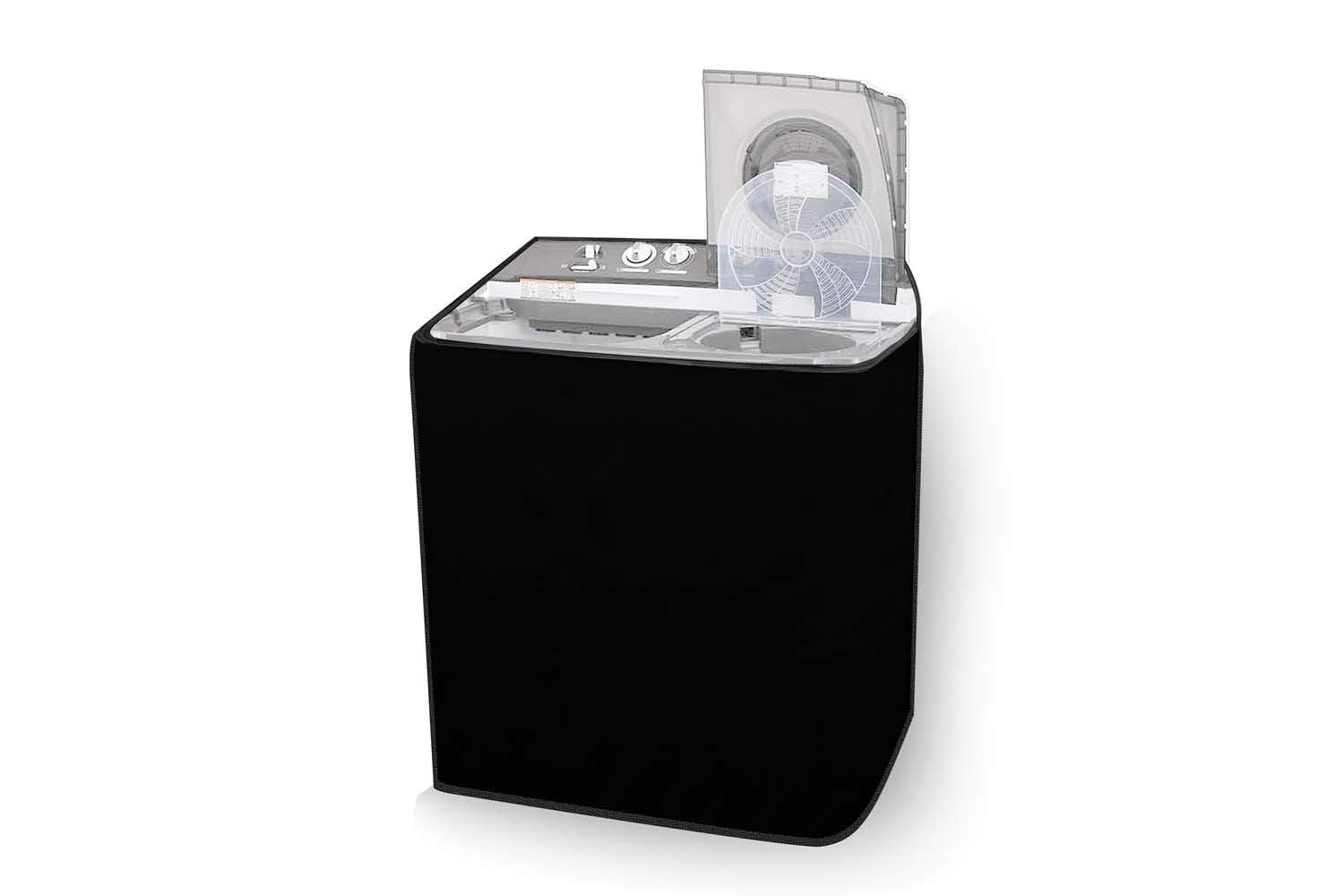 DREAM FASHION Semi-Automatic Washing Machine Cover (10 Kg) Semi-Automatic Machine -Black