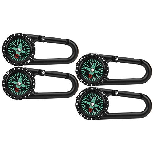 Junlucki Mini bússola, fivela multifuncional de navegação, bússola portátil de liga de zinco para ac