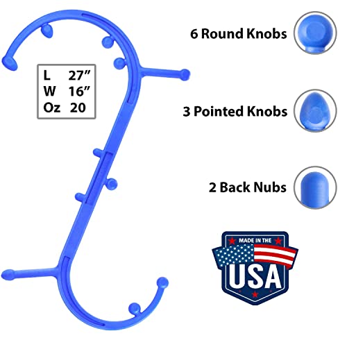 Body Back Buddy Classic - Trigger Point Massage Tool, Neck And Back Massager Handheld, Manual Self Massager, Massage Cane, Muscle Knot Remover With Instructions (Blue Marbled) #TOP4