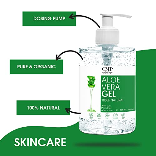 Gel Puro de Aloe Vera, 100% Natural, Potente Hidratante, Suavizante & Calmante de la Piel, Después de la Cera, Depilación, Afeitado y Después del Sol 500 ml - imagen 3