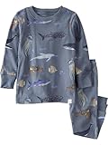 little planet by carter's Baby 2-Piece Pajamas Made with Organic Cotton, Deep Blue Sea Print, 5T