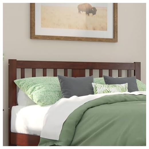 AFI, Tahoe Solid Wood Slatted Headboard, Queen, Walnut