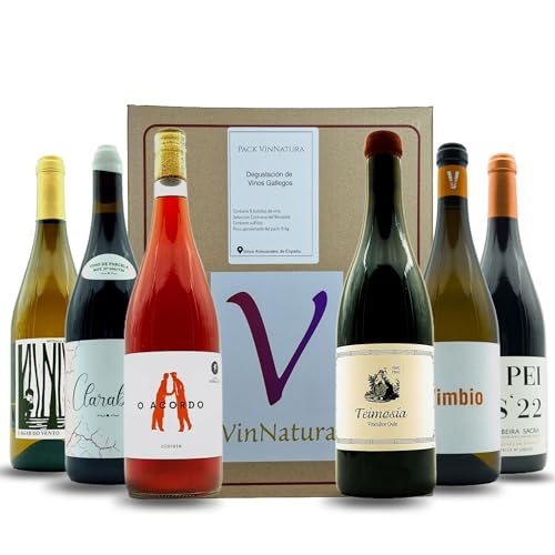 VinNatura | Pack 6 Botellas – Degustación de Vinos Gallegos Autóctonos de Edición Limitada | Selección Exclusiva del Noroeste