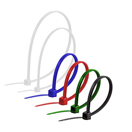 GE 50724 Plastic Cable Ties, Assorted Sizes, 1,000 pk