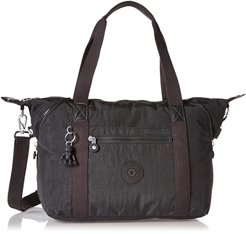 Kipling Womens Art Tote Bag, Lightweight Weekender, Nylon Travel Handbag Crossbody Bag, Black Noir, Medium US