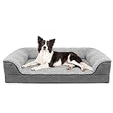 Orthopedic Dog Bed for Large Dogs, Washable Pet Sofa Bolster Bed with Removable Cover & Waterproof Liner, 35' Dog Beds for Medium Dogs