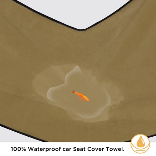 DREAMANIA Waterproof Car Seat Cover Towel, Non-Slip, Brown, 1pc by DREAMANIA - Used condition - Image 5