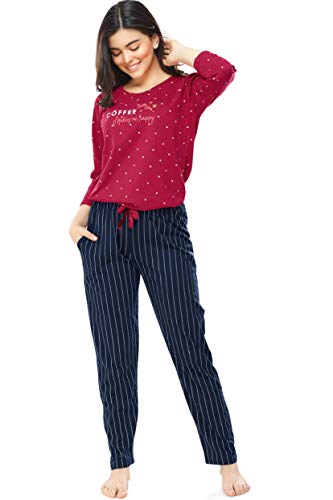Image of ZEYO Night Suit for Women's Printed Cotton Night Dress of Top and Pajama Set (Available in Plus Size)