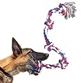 TUAHOO Dog Rope Toys for Aggressive Chewers, Large Dog Toys for Tug of War, 37 Inch Indestructible Rope Toy mit 5 knotted, Tough Rope Chew Dog Tug Toy for Boredom, Pulling, Teeth Cleaning