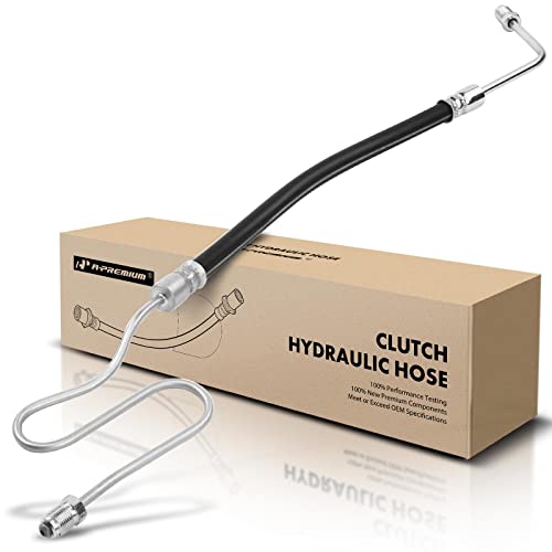 A-Premium Clutch Hydraulic Hose Line Compatible with Volkswagen Jetta Golf 1993-1998, Cabrio 1995-1998, Replace# 1H1721465B