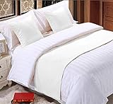 Craft Bedding 800 Thread Count Solid 1 Piece 18" Bed Runner Scarf Protector Slipcover Bed Decorative