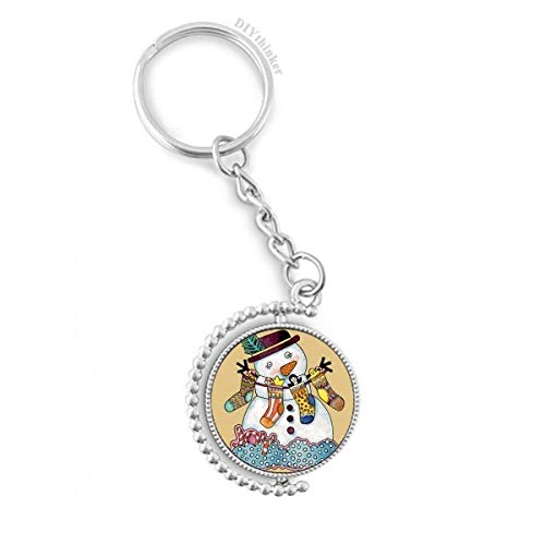 Clé anneau porte-keyholder bonhomme de neige de Noël pour offrir un souvenir festif