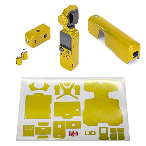 Sticker DJI Pocket 2 Wrapgrade jaune liminino pour personnaliser vos vlogs et vidéos de voyage