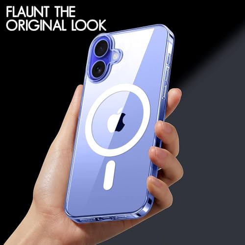 Image of WOW IMAGINE Ultra-Hybrid Back Case Cover for iPhone 16 Plus | Compatible with MagSafe | Drop and Camera Protection | Clear Back | Shock Proof Mobile Back Case for iPhone 16 Plus (PC+TPU, Transparent)