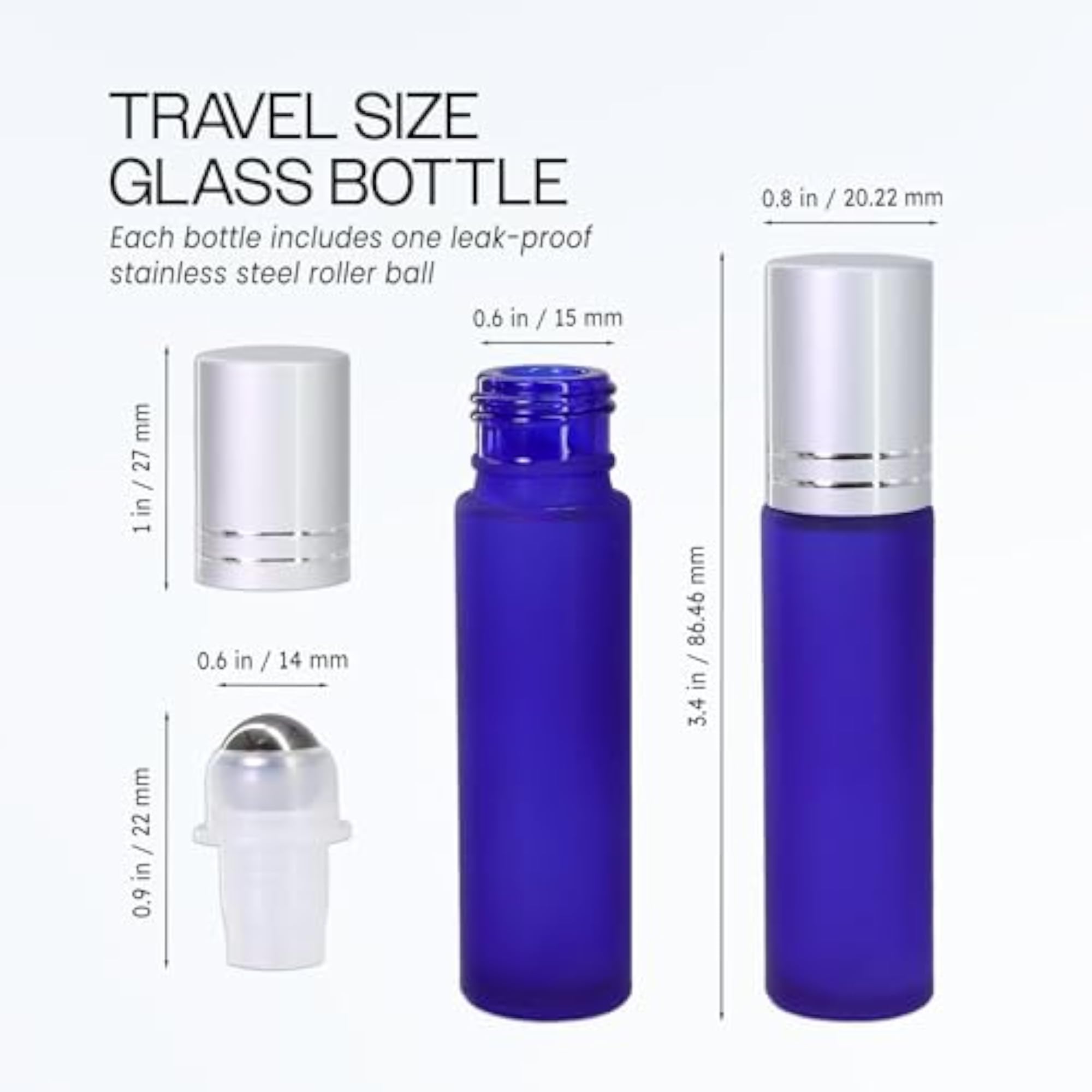 10ml Glass Roll-On Bottle with Metal Cap