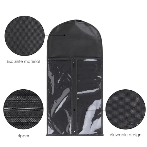 Sacos de armazenamento de perucas, sacos de armazenamento de perucas com cabide | 5 peças suporte de