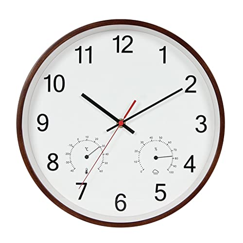 Horloge murale ronde en bois pour salon chaleureux et design épuré