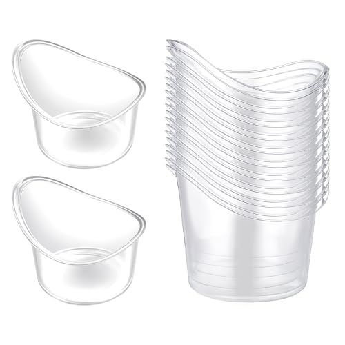 Alrhso 20Pcs Eye Wash Cup Eye Care Tool Rinse and Flush Kit Disposable Portable Plastic Measuring Cup for Quick Effective Soothing Tired Eyes for Travel Cleaning 5ml