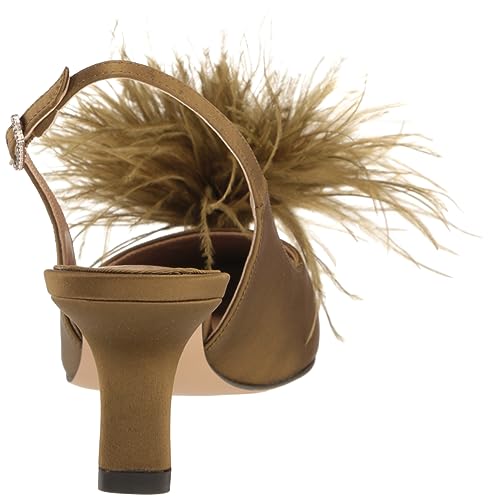 Image of Olive Bianka Feather Heels