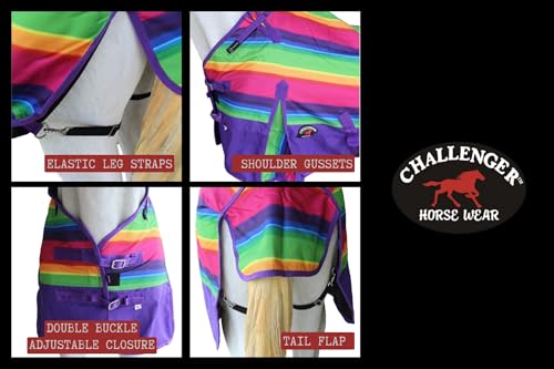 Image of Challenger 1200D Turnout Lightweight Bellyband Rain Horse Winter Blanket Sheet 390B