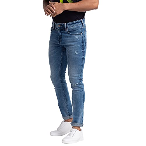 Image of Spykar Men Mid Rise Slim Fit Jeans