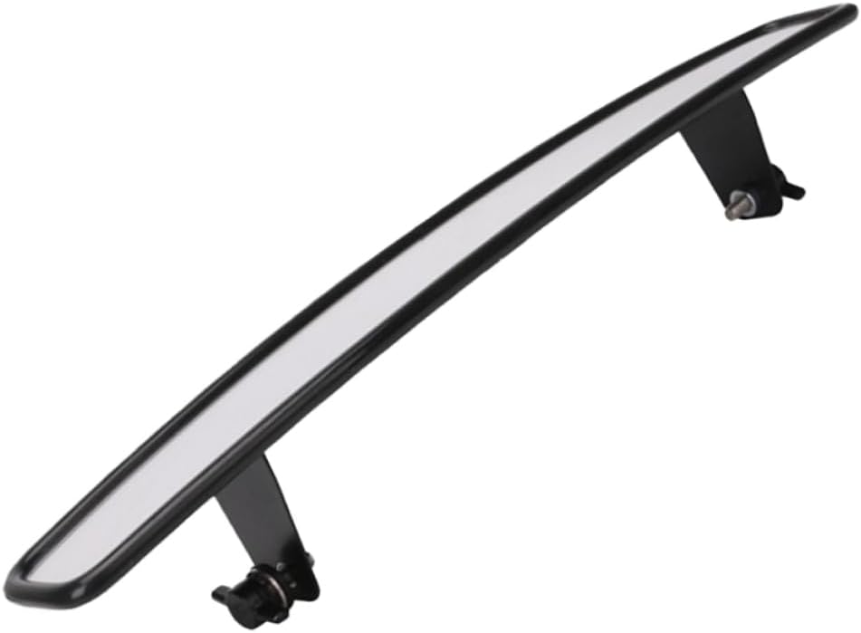 Wide Rear View Mirror for Atv and Off-road Vehicles Shatterproof Convex with Advanced Vibration-resistant Mount Fits Cars and Trucks Black