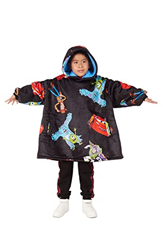 Disney Pixar The Wayy Big Hoodie Plush Lined Oversized Hoodie, Wearable Cozy Hoodie Blanket For Kids (Black, One Size) #TOP1