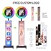MWE Portable Photo Booth Machine Stand Compatible with Any Ipad with Software APP and Remote Control, RGB Ring Lights Music Sync, Free Custom Logo,Flight Case with Wheels (Black, Light Box)