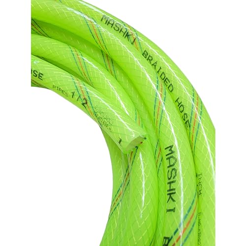 Image of Mashki 1 /2 Inch 3-Layered Braided Water Hose Pipe With Water Spray Guns, Tap Connector & Clamps For Gardening, Car Washing, Home Use Etc (15 Meter (50 Feet))