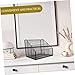 HOMSFOU Iron Mesh Tiered Bookshelf File Folder Organizer Office Desktop Book Holder