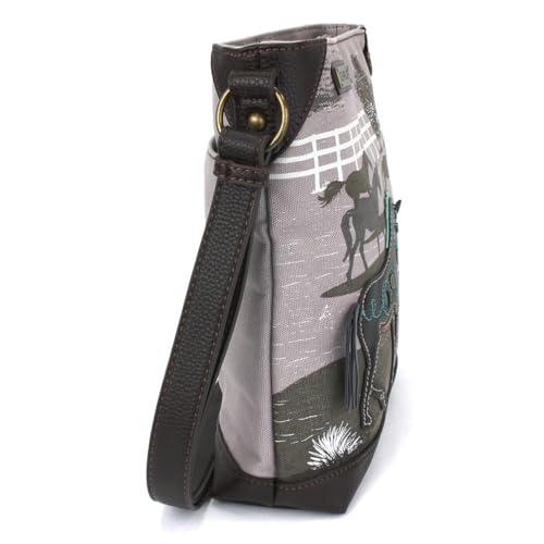 Image of CHALA Canvas Crossbody Women Mid-Size Crossbody Shoulder Purse with Adjustable Strap