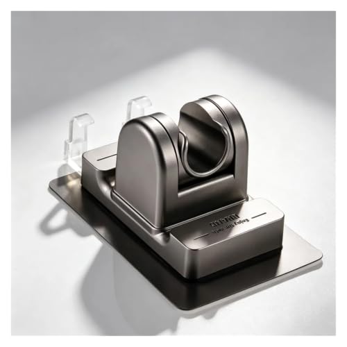 Support de pomme de douche auto-adhésif sans perceuse argent