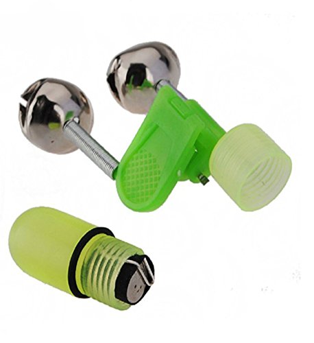 Saim Fishing Bells Clips With Led, Led Light Clip Sea Night Fishing Rod Tip Twin Bells Ring Bite Lure Indicator Alarm 20 Pcs #TOP3