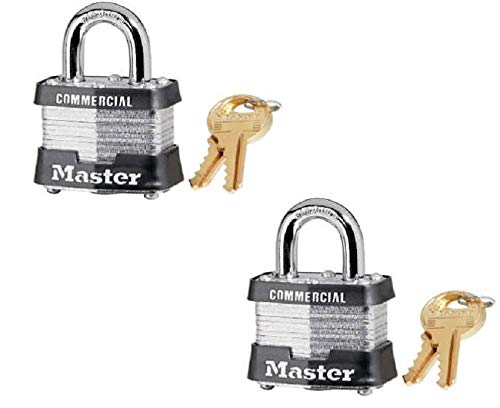 Cadenas laminé Master Lock 3KA-3210 évitez les trousseaux lourds avec ces 2 cadenas clés pareilles