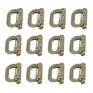 SAJMAKUWLA 12x Taktische Schnellverschlusskarabiner D-Ring