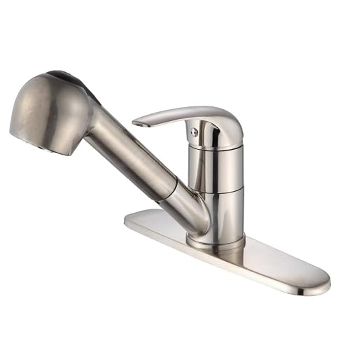 ZYCHSJXA Sink Taps Kitchen Pull-Out Faucet Rotating Shower Hot and Cold Water Pipe Spray Brushed