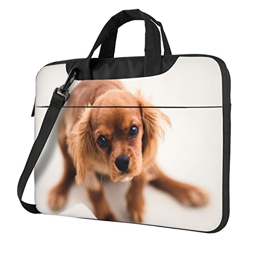 Sac ordinateur portable fin bandoulière motif chiot sacoche mixte légère