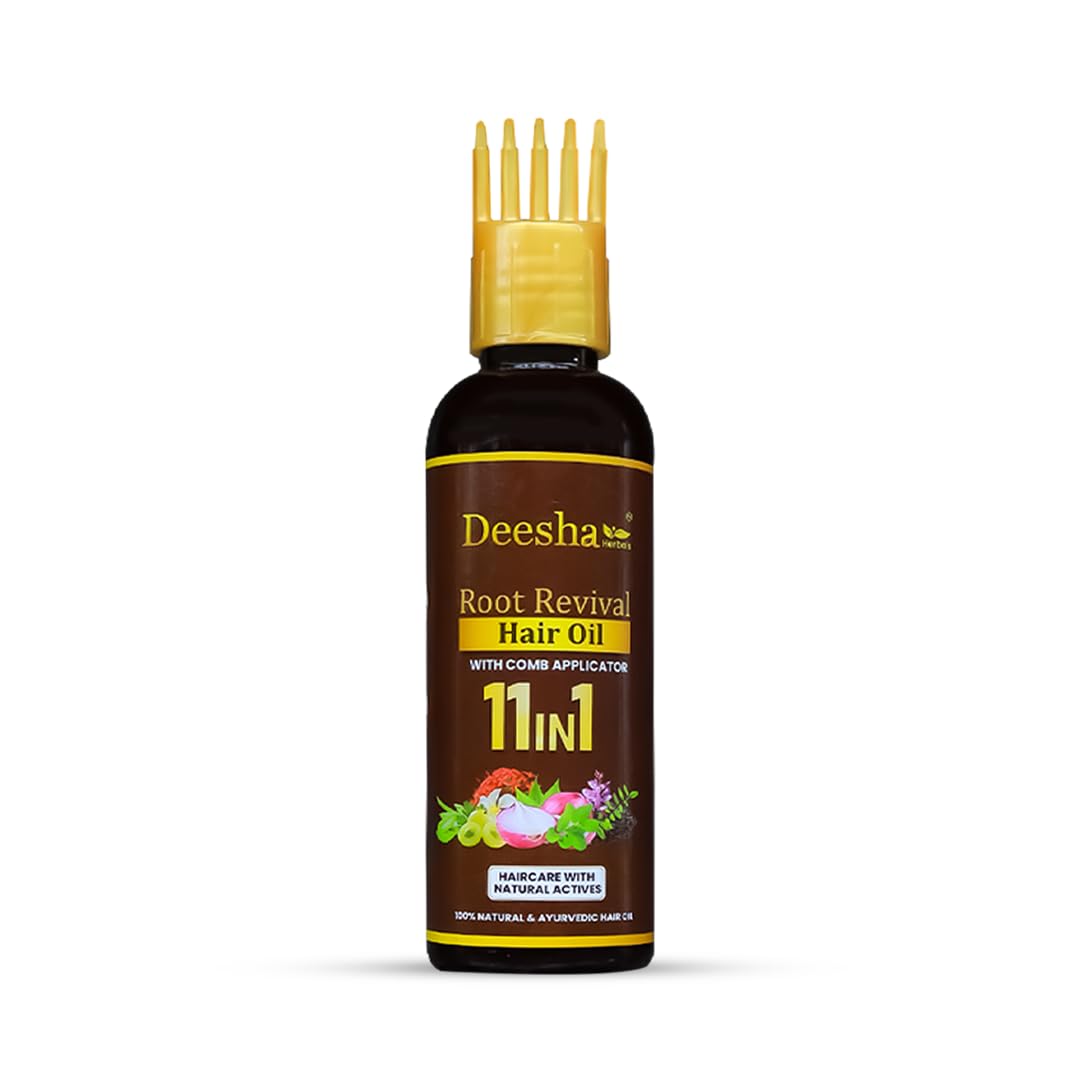 Deesha Herbals Root Revival Hair Oil For Men & Women | Promotes Hair Growth & Reduces Hair Fall, With Rosemary, Amla, Coconut and Bhringraj Oil, 11 in 1, Mineral Oil Free-image-46