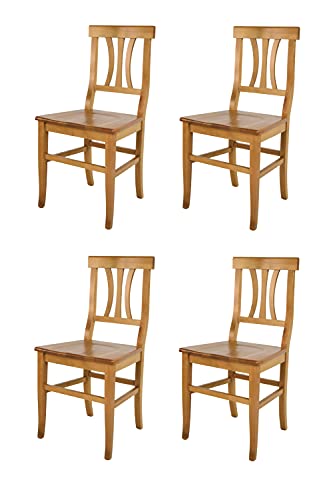 T M C S Tommychairs - Set 4 Sillas Artemisia Para Cocina Y Comedor, Estructura Y Asiento En Madera De Haya Pintada En Color Roble T M C S Tommychairs - Set 4 Sillas Artemisia Para Cocina Y Comedor, Estructura Y Asiento En Madera De Haya Pintada En Color Roble