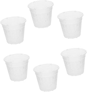Orchid Plant Pot 6Pcs Plastic Orchid Pots Small Plant Pot with Drainage Hole Portable Orchid Flowerpots Orchid Planter