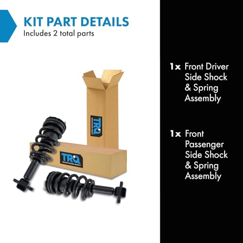 Image of TRQ Front Loaded Complete Shock Strut Spring Assembly 2 Piece Pair Set for 2014-2017 Chevy Silverado / 2014-2017 GMC Sierra 4WD 4x4