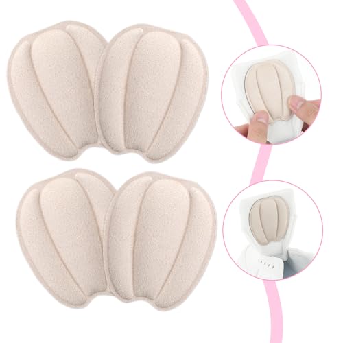 Image of 3 Pairs Tongue Pads for Shoe Too Big, Non Slip Tongue Cushion Insert for Loose Shoe Size Reducer Heel Pads Grips Cushion Inserts Replacement Shoes Filler for Men Women (Beige)