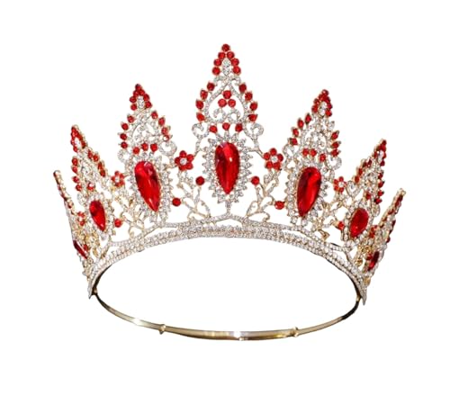 Women's Rhinestone Crystal Elevated Tiara Crown Queen Bridal Hair Jewelry