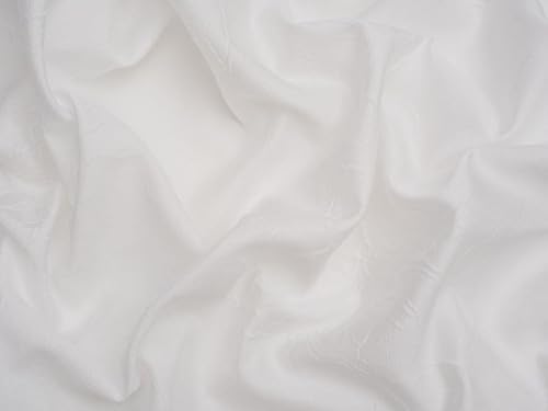 Minerva Core Range Ivory Faye Textured Woven Brocade Fabric for Dressmaking - 155cm Wide - per metre
