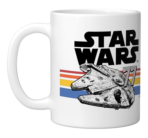 Vaso cerámico Star Wars Millennium Falcon 11 oz blanco miniatura 1